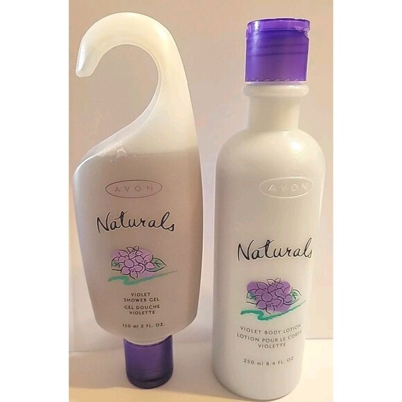 Avon Naturals VIOLET Body Lotion Shower Gel Sealed (Lot of 2) NOS 2003 - Picture 1 of 8